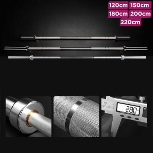 Steel Straight Barbell with Comfortable Grip