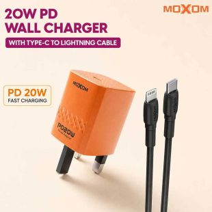20W PD Wall Charger with Type-C to Lightning Cable by Moxom