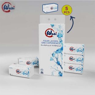 Wabi Premium Facial Tissues 4 ply 500 layer 5 Pcs