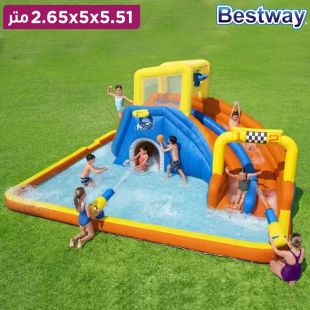 حديقة ألعاب مائية قابلة للنفخ 5.51 × 5 × 2.65 متر من Bestway