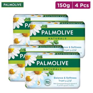 Palmolive Naturals Bar Soap Balanced And Mild With Chamomile And Vitamin E 4 x 150 g