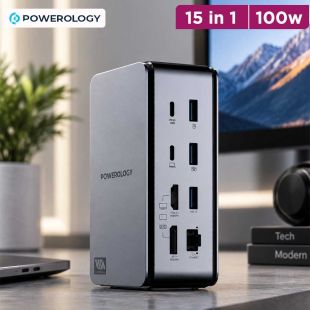 Powerology 15 In 1 Dual Dock Station PD100W