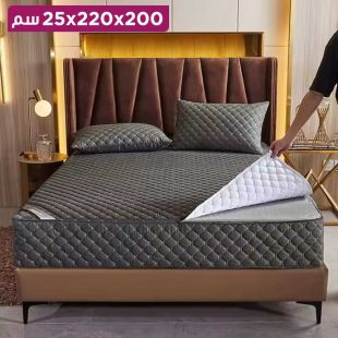 غطاء مرتبة مبطن بسحاب 200×220+25 سم