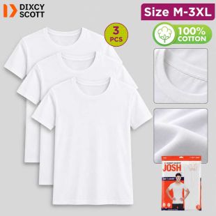 Pack of 3 Men's Cotton Short-Sleeve Undershirt by Josh