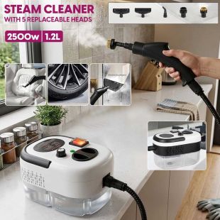 2500W Steam Cleaner 1.2L with 5 Replaceable Heads