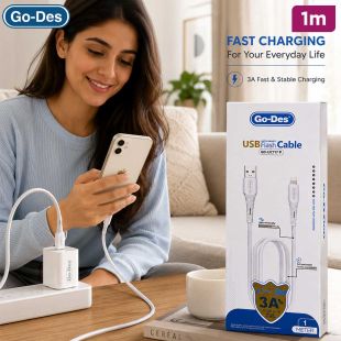 Go-Des USB-A to Lightning Cable 1m - 3A