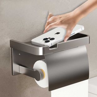 Aluminum Tissue Stand with Protective Cover and Shelf