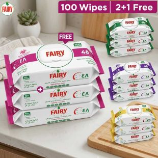 Fairy Surface Cleaning Wipes 100 Wipes - 2 + 1 Free - Choose Your Scent