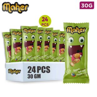 Al-Maher Crunchy Peanuts with Vinegar and salt Flavor 30g x 24