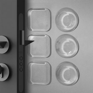 لاصق حماية شفاف مانع صدمات الأبواب - 6 حبات