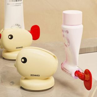 Toothpaste Dispenser with Suction Base for Easy Mounting