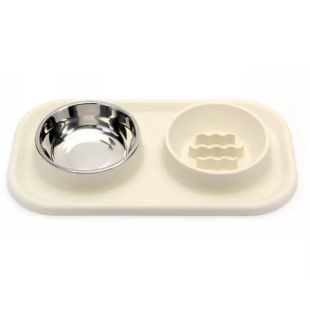 Silicone Stainless Steel (SS) Bowl – 39.5×21.5×4cm