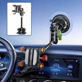 LanParte Metal Car Phone Holder with Extended Arm