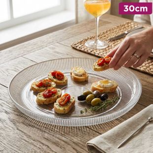 Round Glass Serving Plate 30 cm