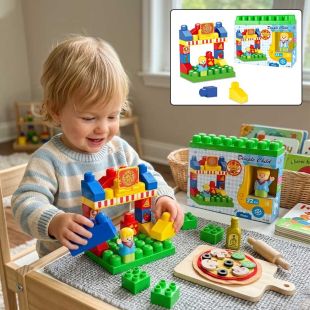 Building brick set Pizza Shop - 18 months