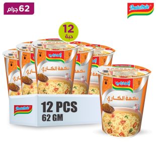 كوب نودلز بنكهة الكاري 12 × 62 جرام من Indomie