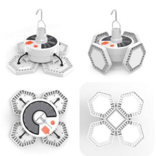 مصباح قابل للشحن بالطاقة الشمسية وUSB مع ريموت وعلاقة