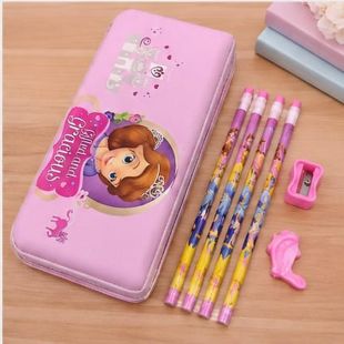 طقم قرطاسية تصميم Sofia the First Princess للأطفال 7 قطع