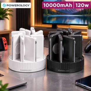 Powerology 8 in 1 Station 10000mAh PD 120W QC Wireless Power Bank