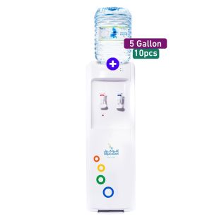 Aqua Cool 10 unreturnable Bottles x 19 Litre + Hot & Cold Dispenser