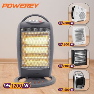 دفاية كهربائية بقوة (800 أو 1200 أو 2000 أو 2100 واط) من Powerey
