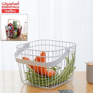 Multifunctional Metal Basket with Handle by Essentials by Taw9eel