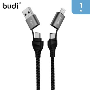 Budi 4 in 1 65W/20W PD Charging & Sync Cable 1 m
