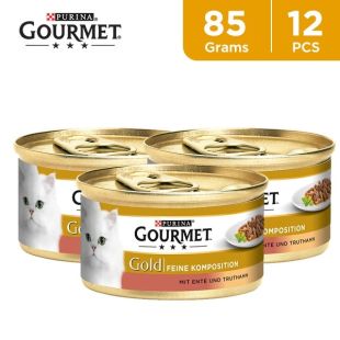 Purina Gourmet Gold Casseroles With Duck & Turkey In A Brown Sauce 12 x 85 g