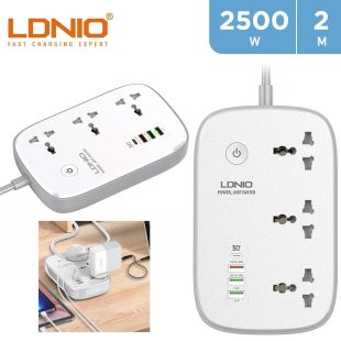 LDNIO Wi-Fi Smart Power Extension 3 Outlets +1 PD +1QC 3.0 + 2 USB