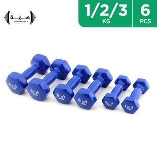 Hima 6 Pieces Dumbbells set (1 kg + 2 kg + 3 kg)