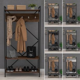 ستاند حديدي 3 رفوف مع علاقات 180 ×90 × 35 سم