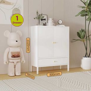 Multifunction Metal Cabinet with Doors and Drawers
