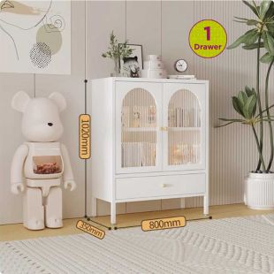 Multi Layer Metal Cabinet with Doors and Drawers