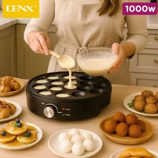 DENX Pancake Maker with 14 Non-Stick Slots 1000W
