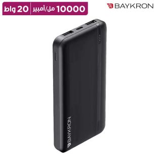 بطارية احتياطية 10000 مل أمبير شحن سريع 20 واط بمنافذ Lightning وUSB-C ومنفذين USB-A من Baykron