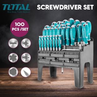 100 Pcs Screwdriver Set by Total