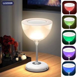 RGB 7-Color Desk Lamp with Bluetooth Speaker by LEEDOR