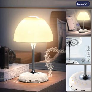 مصباح مكتبي FM لاسلكي بمكبر صوت بلوتوث من LEEDOR 