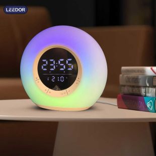 RBG Colorful Wireless Digital Display Speaker by LEEDOR