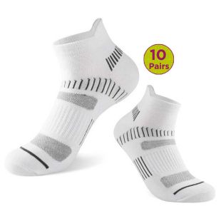 10 Pairs Men's Short Anti-Odor Cotton Socks - 100% Cotton