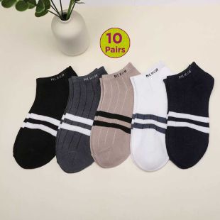 10 Sets Low-Cut Sports Breathable Ankle Socks - Assorted Color