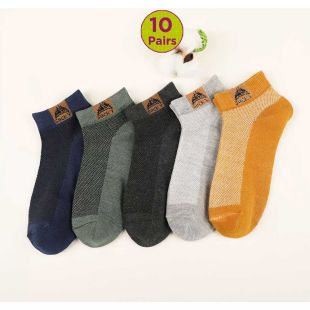 10 Sets Low-Cut Sports Breathable Trendy Socks - Assorted Color