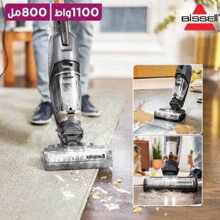 مكنسة Crosswave Hydrosteam بقوة 1100 واط للتنظيف الرطب والجاف من Bissell