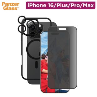 Care Privacy Flagship 3-in-1 Protection Bundle for iPhone 16 Series by PanzerGlass