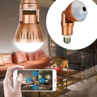 Rotatable 1080p Smart Bulb Security Camera with Wi-Fi