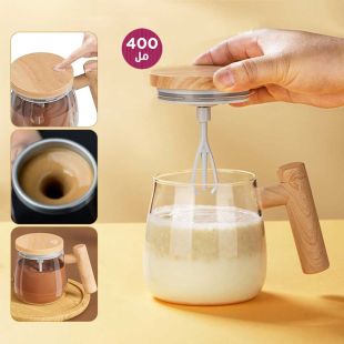 كوب زجاجي ذاتي التحريك 400 مل
