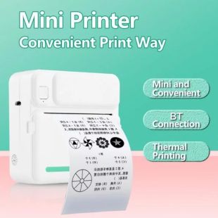 Portable Wireless Inkless Thermal Photo Printer