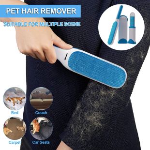 Pet Hair Remover Brush -White and Blue