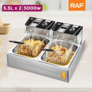 5000W Stainless Steel Dual Electric Fryer by RAF