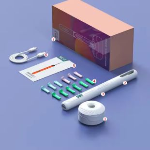  أداة إزالة شمع الأذن اللاسلكية بمنظار الأذن - أبيض